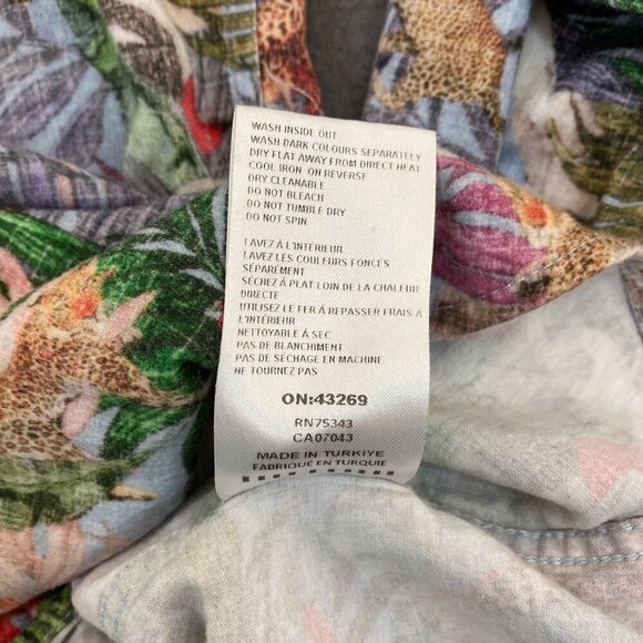 Guide London African Safari Floral Print Shirt Men's Size Small Button Colorful - Picture 5 of 8